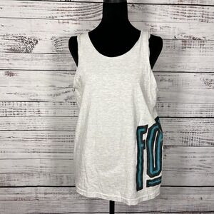 Vintage Nike FORCE Tank Top Shirt Size Small 90's Gray Teal Nike Basketball